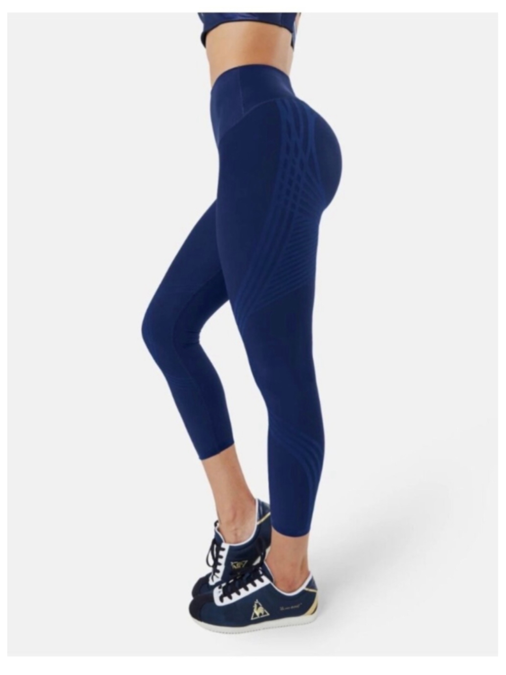 Fanka Body Sculpt High Waisted Leggings Navy Blue Compression Yoga Pants small